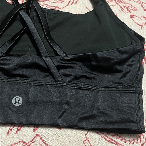 lululemon athletica Longline Black Cross-Back Sports Bra size 8 black - Picture 7 of 11
